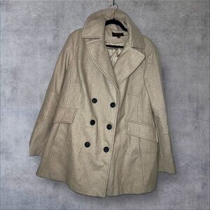 Apt. 9 Tan Double-Breasted Pea Coat